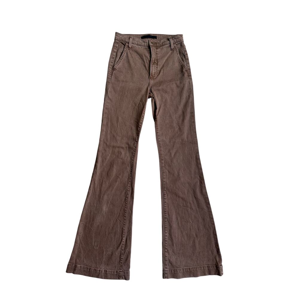 Joe’s Jeans “The Molly” high-rise flare jeans in Walnut, size 25.
